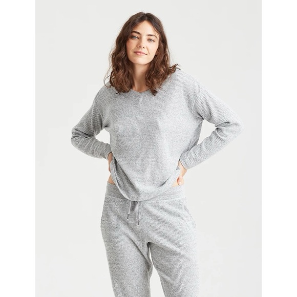 Papinelle Other - Papinelle Super Sleepy Waffle Sleep Pajama Set Top Joggers Gray XXL Women’s